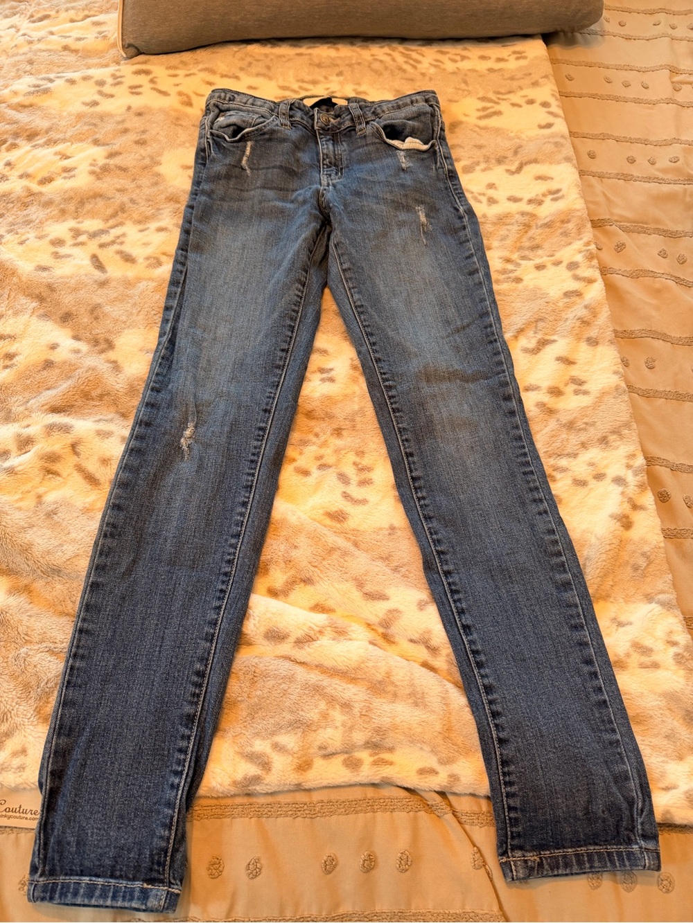 KanCan Women's Distressed Skinny Jeans in Dark Blue